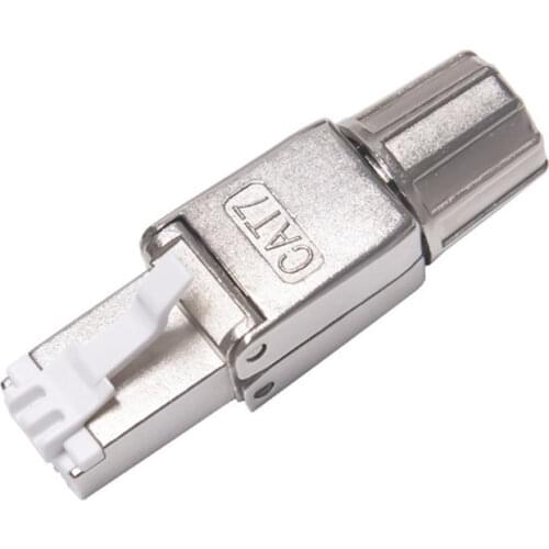 Cat7 Shielded Ethernet Connector RJ45 Cat 7 Conector STP 8P8C Plug Tool Free Connection Repeatable Using For 23-26AWG Cable