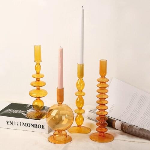Home Decor Candle Holder Home Decoration Accessories Wedding Table Decoration Candle Holder Holder Restaurant Glass Container