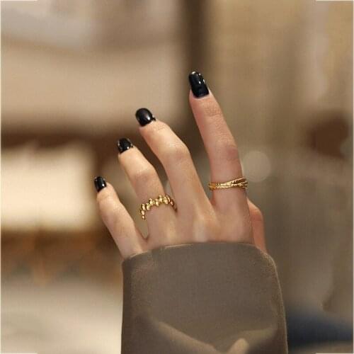 Designer Interwoven X-shaped Simple Finger 925 Sterling Silver Adjustable Rings For Women Elegant Delicate Jewelry Gift