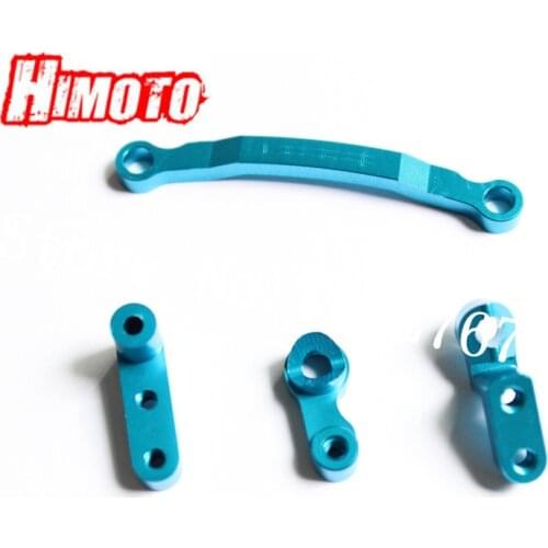 E18XBL Elcetric Himoto 1/18 Scale Models RC Car Upgrade Parts Aluminum Servo Saver + Steering Joint Alloy Upgrade Spino