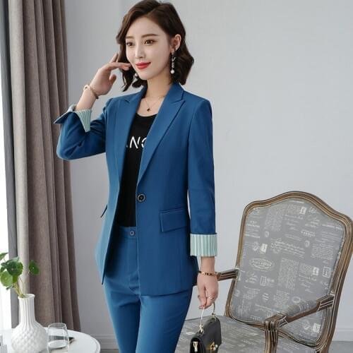 IZICFLY New Autumn White Plaid Formal Trouser suit women Uniform Designs Office Elegant Business pants suit for ladies Work Wear