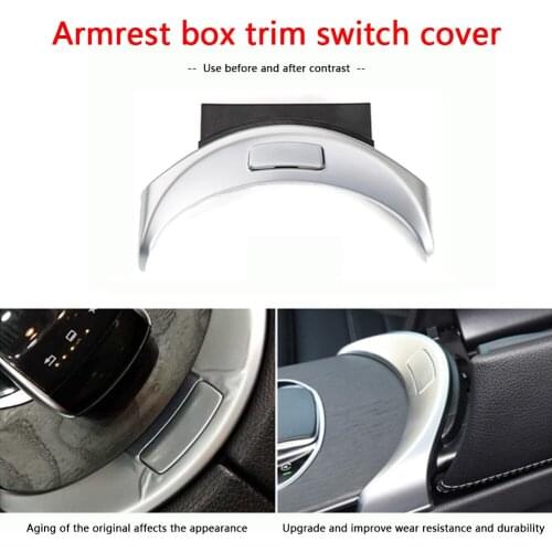 Car Console Armrest Cover Switch Button for Mercedes Benz C GLC Class W205 W253 2015-2020 Central Storage Box Switch Accessories