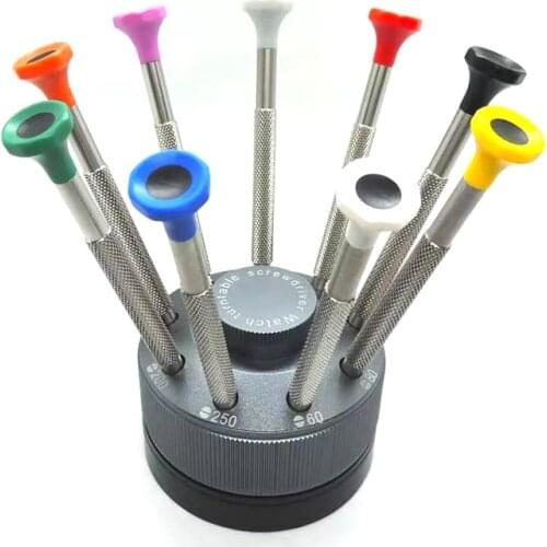 High Precision Screwdriver Set 9PCS For Watchmaker Watch Repair Tools, Stainless Steel, With Spare 9PCS Blades , Top Quality