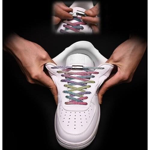 New Magnetic Shoelaces Elastic No Tie Shoe laces Flat Locking Shoelace Kids Adult Sneakers Lazy Laces One Size Fits All Shoes