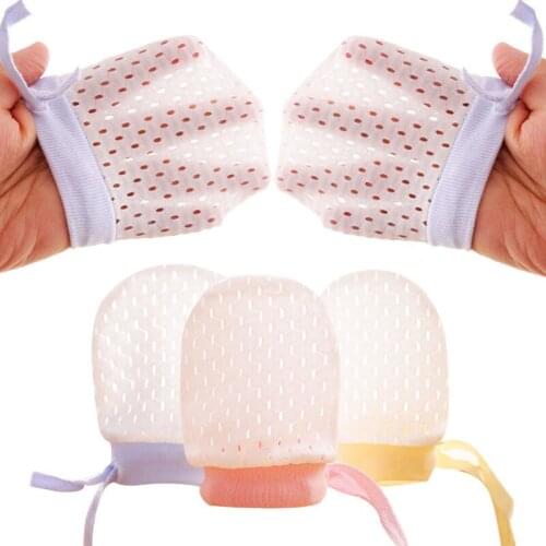 1 Pair Cartoon Anti-grasping Breathable Gloves Protection Face Baby Mitten Cute Unisex Girls Boy Animal Newborn Love Gloves