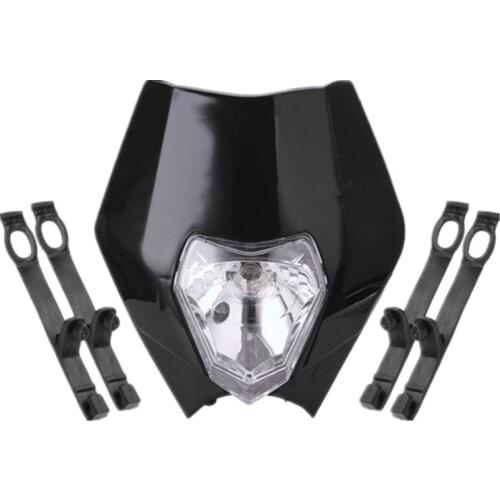 Dirt Bike Motocross Headlight Enduro MX Racing Headlamp Front Light Mask for KTM EXC XCW XC SX SXF XCF 250 350 450 Black