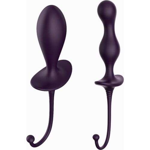 LIBO Silicone Butt Plug Prostate Massager Dildo Butt Plug Removable Butt Stimulator Anal Sex Toys for Women Men Gay