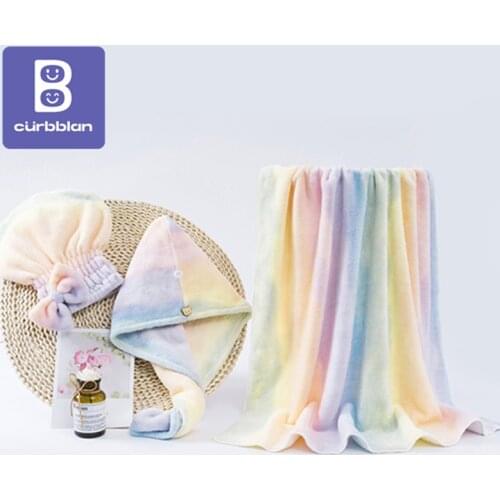 Curbblan Microfiber Rainbow Towel Hair Dry Towel Bath Towels Soft Skin-Friendly Quick Dry Super Water Absorption Home In Stock