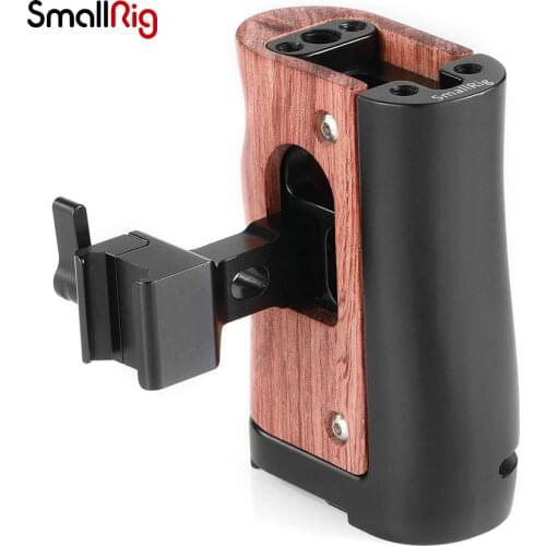 SmallRig NATO Handle Grip For Blackmagic Design Pocket Cinema BMPCC 4K 6K Camera Cage/Samsung T5 SSD Wooden Side Handgrip -2270