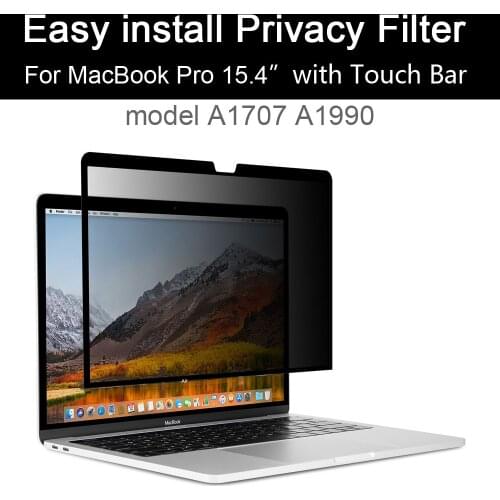 For MacBook Pro Touch Bar 15.4 inch A1707 A1990 Privacy Filter Screens Protective film, Easy Paste No Bubble