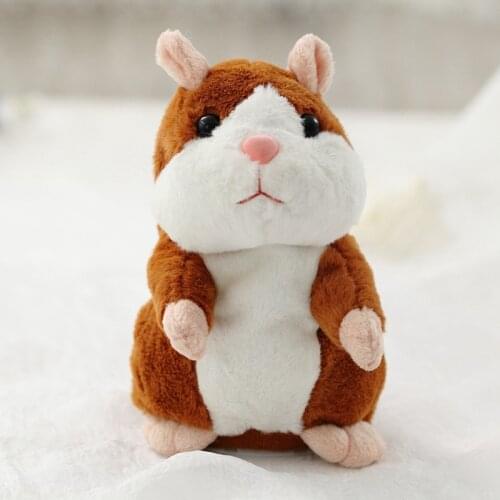 15cm Cute Talking Hamster Plush Toy Speak Talk Sound Record Repeat Stuffed Animal Kawaii Hamster Toys