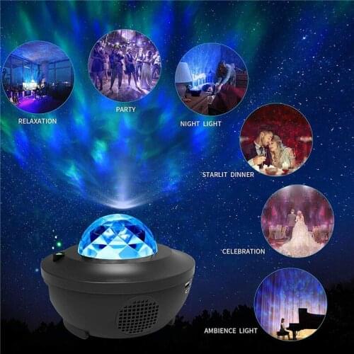Hot Sale LED Starry Sky Projector Light Laser Watermark Star USB Night Light Table Lamp Soft Gift Decoration Night Lamp