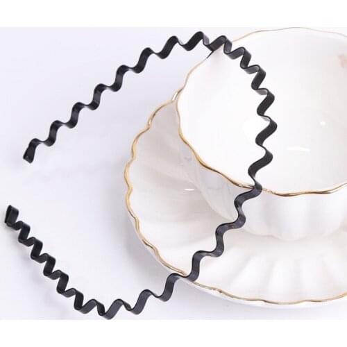 Unisex Black Wavy Hairband Men Women Washing Pearl Headband Scrunchy Styling Tools Accessories Headwear Hair Head Hoop Bands