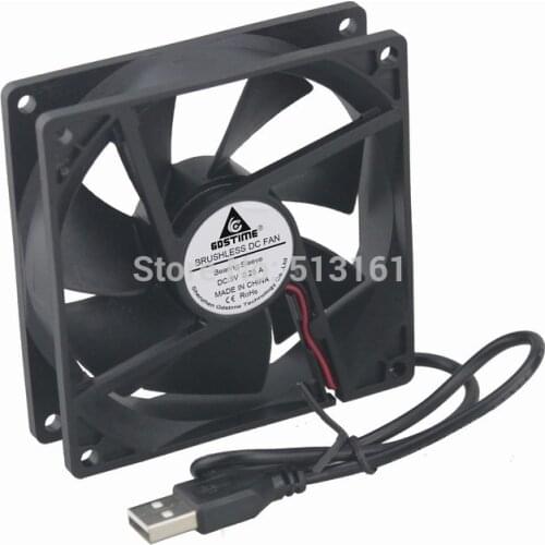 10PCS Gdstime 5V 92mm USB Connector 92x92x25mm DC Cooling Exhaust Fan