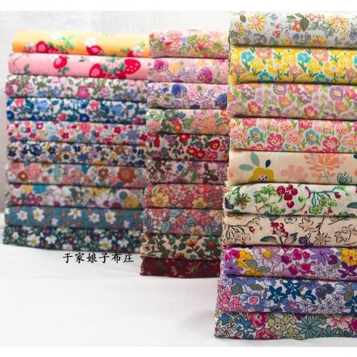 140CMx50CM French floral Poplin cotton fabric crafts summer apparel girl dress patchwork fabric for hair bow sewing cotton cloth