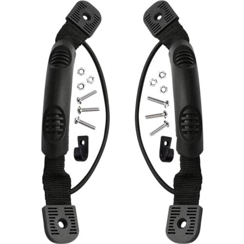 2Pcs Kayaks Canoe Boat Side Mount Carry Handle Kayak Handle Carry Handles Mount Paddle with Screws and Bungee Cord