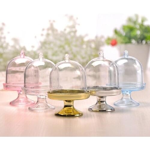 2Pcs Clear Plastic Tray Gift Candy Boxes Wedding Favor Sweet Case Party Decoration