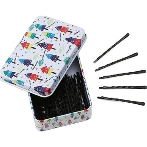2021 New 50pcs/box Women Color Alloy Bobby Pins Simple Candy Color Hair Clip Hairpin