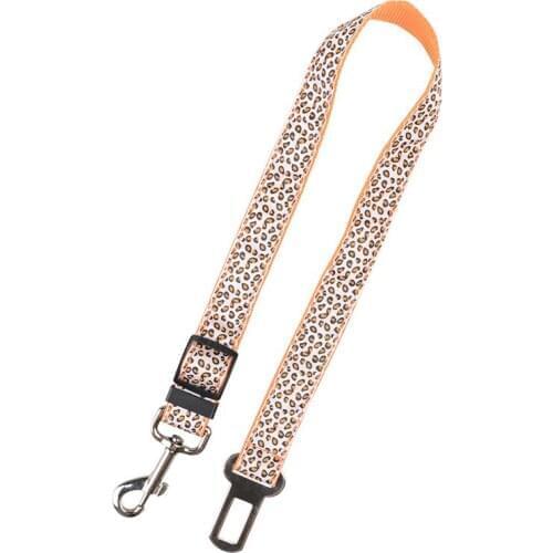 25PCS / LOT Pet Supplies Retractable Car Dog Safety Rope Car Pet Seat Belt Printed Camouflage Leopard Print Traction Rope