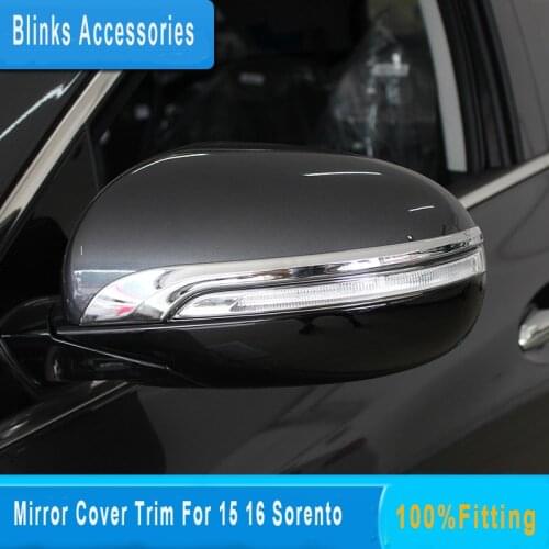 ABS Chrome Body side Rearview mirrors cover Trims For 2015-2018 2019 2020 Kia Sorento stickers trim car styling accessories