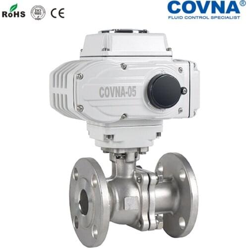 ANSI Flange 5'' Motorized Flanged Ball Valve On Off Type 2 Ways Electric Flanged Ball Valve Full Port