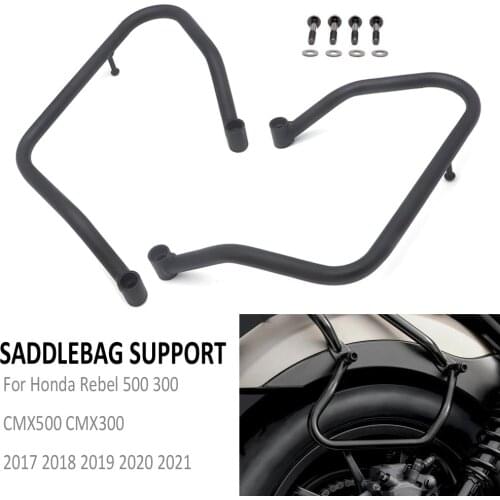 Side Saddle Box Bags Rack For Honda Rebel CMX CM 500 300 CMX500 CMX300 2017-2021 Motorcycle Saddlebag Support Bar Mount Bracket