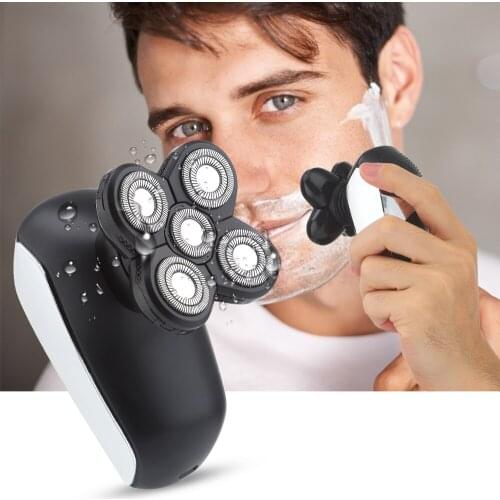 Electric Shavers Beard Trimmer for Men Barber Razor Clipper 5 Floating Heads Blade Rechargeable Hair Cutters Facial Epilato