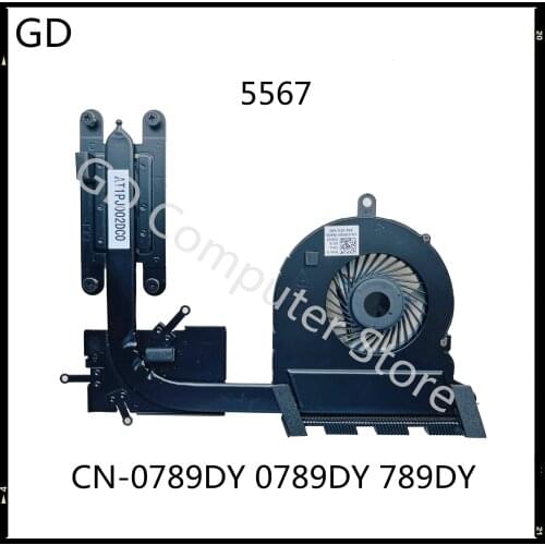 GD Original For DELL 5567 Laptop CPU GPU Cooling Heatsink FAN CN-0789DY 0789DY 789DY AT1PJ002FF0 Full Tested Fast Shipping