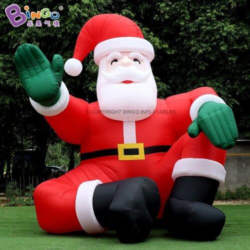 Giant 5mH/16 ft Christmas Inflatable Santa Claus / Sitting Inflatable Santa Claus / Christmas Santa for Xmas Decoration - Toys