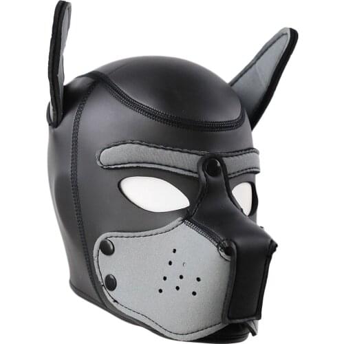 Halloween Animal Mask Multicolor Pet Dog Head Masks Simulation 3D Adult Cosplay Role Play Dog Full Head Mask Puppy Headgear Mask