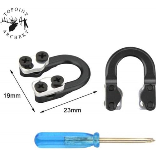 Archery Meta D Loop Ring Bowstring Metal D Loop Buckle Rope on Bowstring Use Compound Bow Release Hunting Shooting Accessories