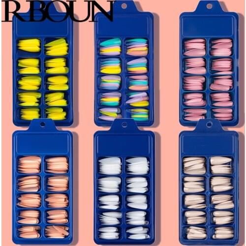 Tipsy Fake Nails Art Tips Press on With Glue Designs Coffin Stick Clear Display Set Full Cover Artificial Detachable 100 Tablets