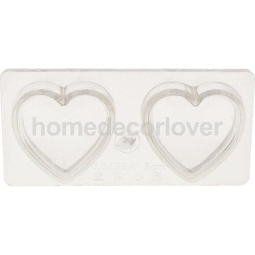 PC Plastic 3D Love Heart Candle Mold Chocolate Sugar Cake Soap Resin Clay Mould DIY Craft Handmade Tool