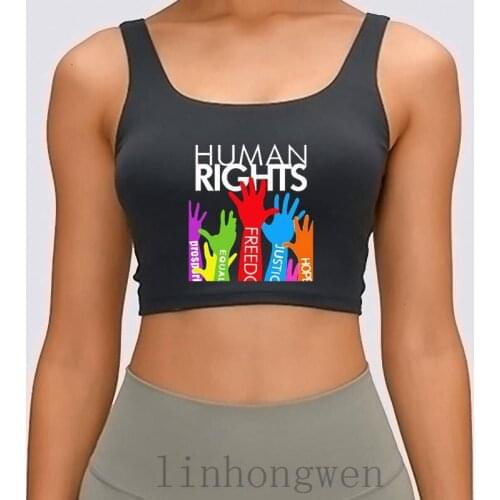 Human Rights Women Tank Top Homme Spring Autumn Custom Size S-XL Famous Unique New Style Crop Top