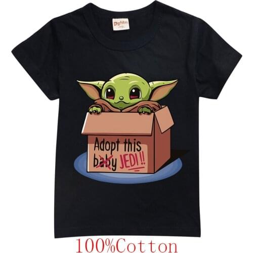 Mandalorian Baby Yoda girls shirts boys tops kids clothes girls 8 to12 little girls clothing pink clothes Active