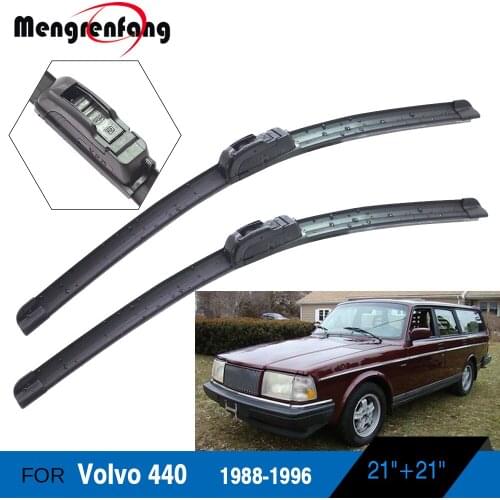For Volvo 440 Car Wiper Blades Front Windscreen Soft Rubber Wiper J Hook Arms 1988 1989 1990 1991 1992 1993 1994 1995 1996