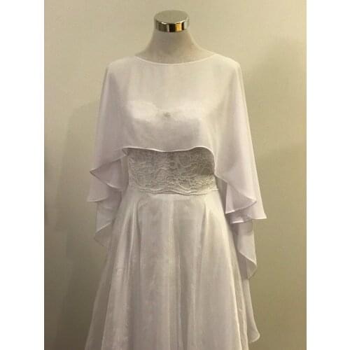 Chiffon womens shawls bride wedding cloak shawl elegant long coat cape