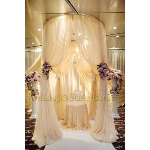 2m diameter by 3m tall circle wedding pipe and drapery pavilion for wedding arch, chuppah, backdrop stand