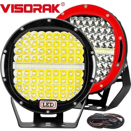 VISORAK 9" 378W Truck Off Road LED Work Light Bar SUV LED Work Lamp For JEEP Wrangler 4WD 4x4 SUV ATV Tractor Auto Car12V 24V
