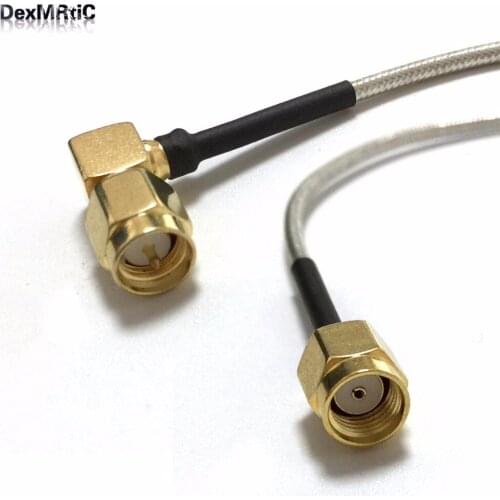 Wifi Antenna Cable SMA Male Right Angle to RP SMA Male Plug Pigtail Cable Adapter RG405.086" 20cm 8" wholesale price