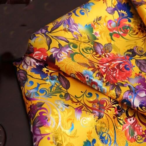 145cm width France imported printed jacquard tapestry satin jacquard fabric fashion fabric for Wedding dress, kids cloth