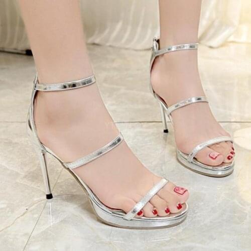 2021 New Fine High Heels Sandals Footwear Ankle Strap Summer Shoes Women 2021 Female Sexy Pumps Zapatos Rojos Mujer Zip