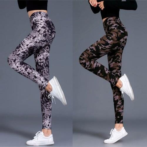 Womens Fashion High Waist Camouflage Printed Leggings Cropped Long Pants leggings women pantalones de mujer Джинсы ropa mujer