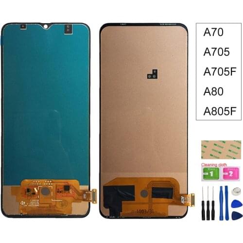 For Samsung Galaxy A80 A805F A70 A705 A705F SM-A705MN LCD Display Touch Screen Digitizer Panel Assembly Repair Parts