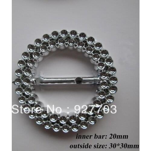 20pcs Acrylic Buckle For Wedding Invitation Card Chair Sash Ribbon Slider