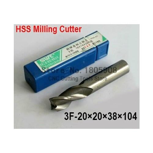 2 pcs/set 3 Flute 20MM End Mill ing Cutter CNC Bit Milling Machinery tools Cutting tools.HSS & Aluminium
