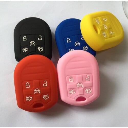 20pcs/Lot For Ford Remote Head Key Cover Case Rubber Silicone Protective Holder TAURUS Flex Expediton EXPLORER 5 Button Key
