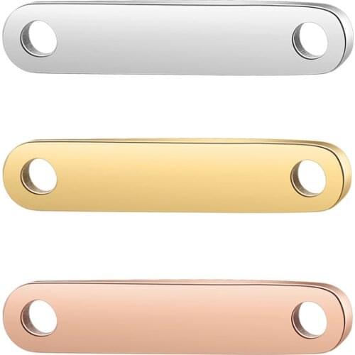 3pcs/lot 100% Stainless Steel Mirror Polished Engraving 3-15mm Round Square Blank Bar For Necklaces Wholesale Custom Pendants