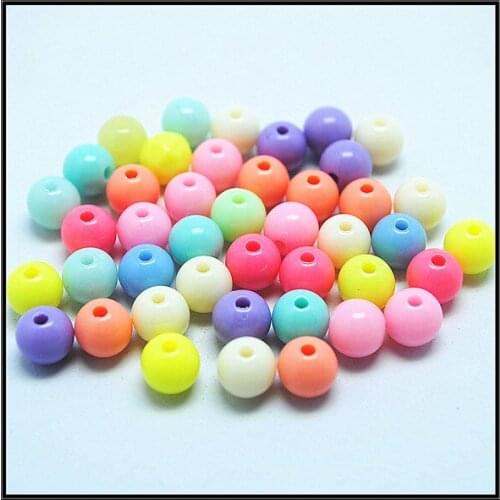 360pcs acrylic beads new colors round shape beads top fashion diy beads accessories size 8mm new loose beads