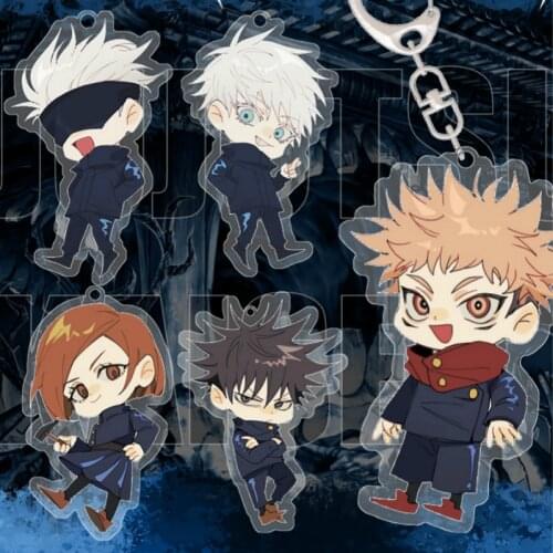 Anime Jujutsu Kaisen Cosplay Keychain Props Gojo Satoru Yuji Itadori Megumi Fushiguro Nobara Kugisaki Acrylic Accessory Gift